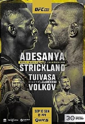 Смешанные единоборства. ММА. UFC 293: Adesanya vs. Strickland. Full Event [09.09] (2023) IPTVRip 720р