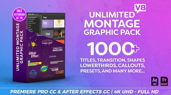 Montage Graphic Pack 8.2 | Переходы для Adobe Premiere Pro и After Effects [by VideoHive]