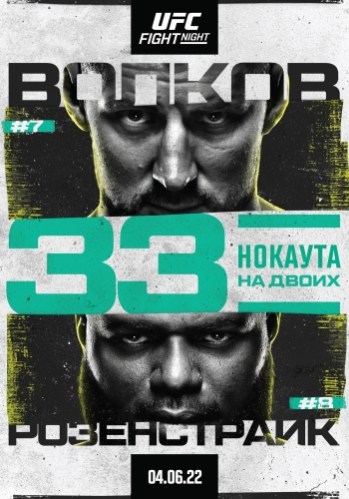 Смешанные единоборства. UFC Fight Night 207: Александр Волков - Жаирзиньо Розенстрайк