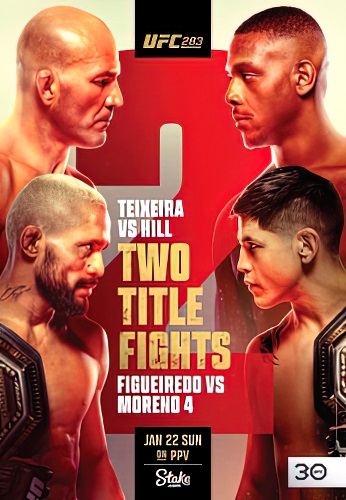 Смешанные единоборства. ММА. UFC Fight Night 283: Тейшейра vs. Хилл. Весь кард [21.01] (2023) HDTV 1080i