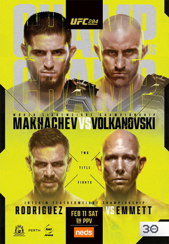 Смешанные единоборства. ММА. UFC 284: Махачев - Волкановски. Full Event [11.02] (2023) HDTV 1080i, HDTVRip 1080p
